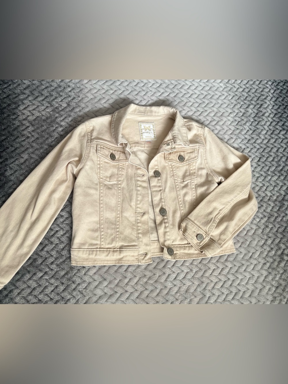 Gymboree Cream-Beige Denim Jacket for Kids